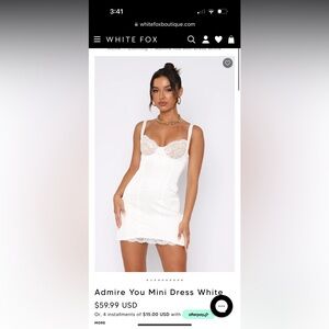 - White box boutique white lace mini dress